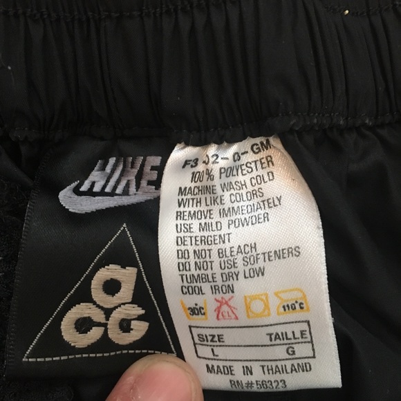 Vtg Nike FIT ACG Spell Out Zip Up Velcro Pants L - Picture 7 of 8